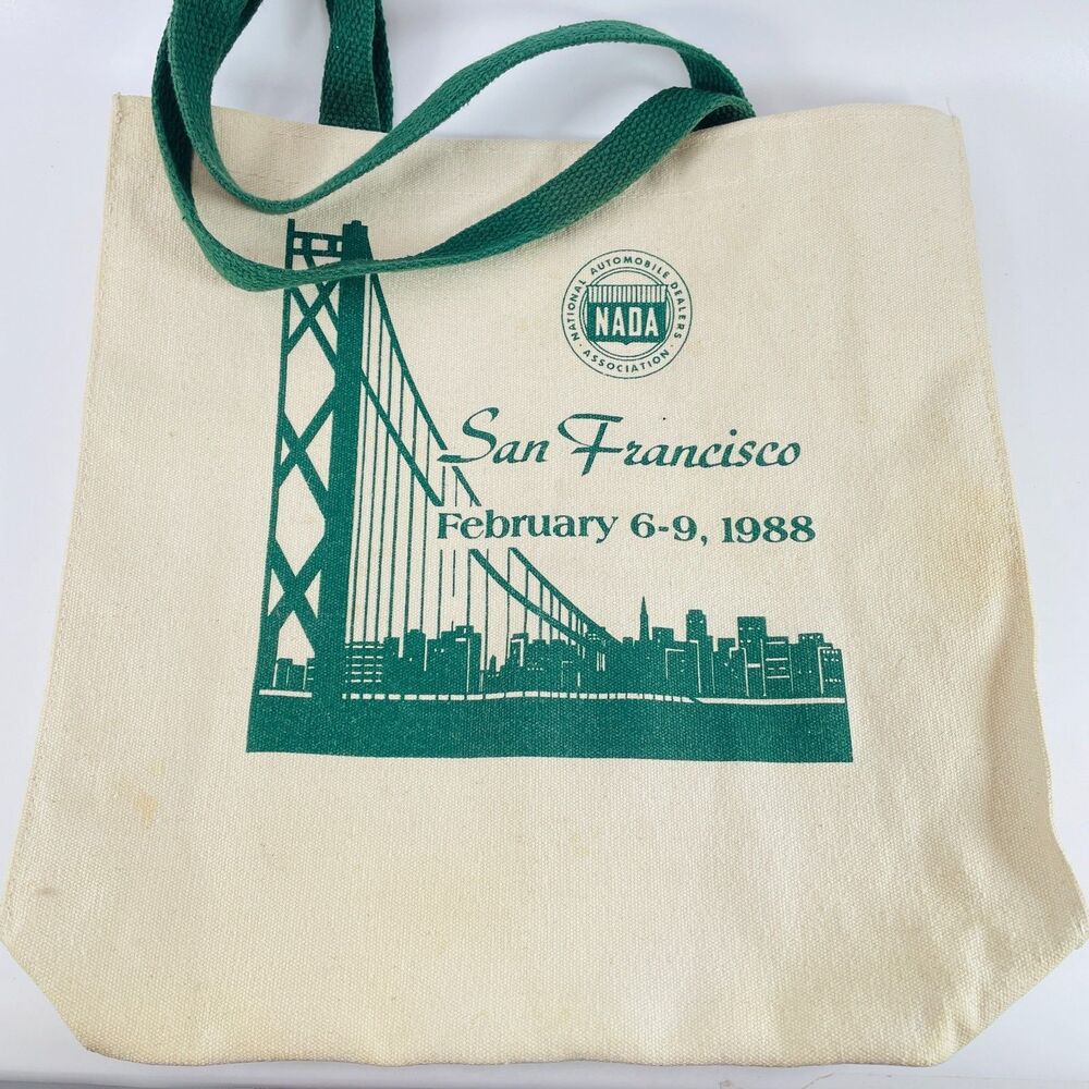 NADA National Auto Dealers Assn San Francisco 1988 Business Tote Bag Golden Gate